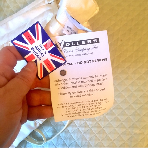NWT Vollers Ivory Satin Wedding Corset EUR 40 - Picture 6 of 8